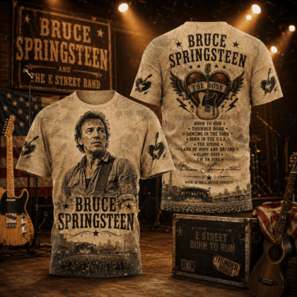 BRST Timeless Music Icon T-Shirt - All-Over Print, 80% Polyester 20% Cotton