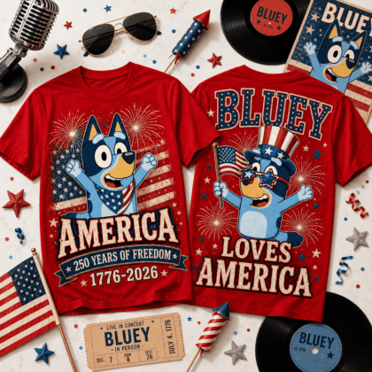 BLU America 250 Years of Freedom Tribute T-Shirt - Polyester Cotton Blend
