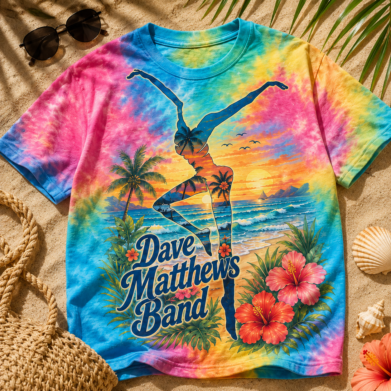 Dave Matthews Band Good Days Summer Vibes All-Over Print T-Shirt - Image 2