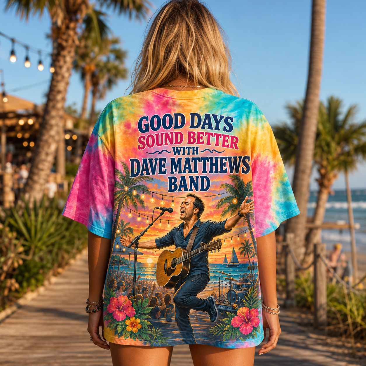 Dave Matthews Band Good Days Summer Vibes All-Over Print T-Shirt - Image 5