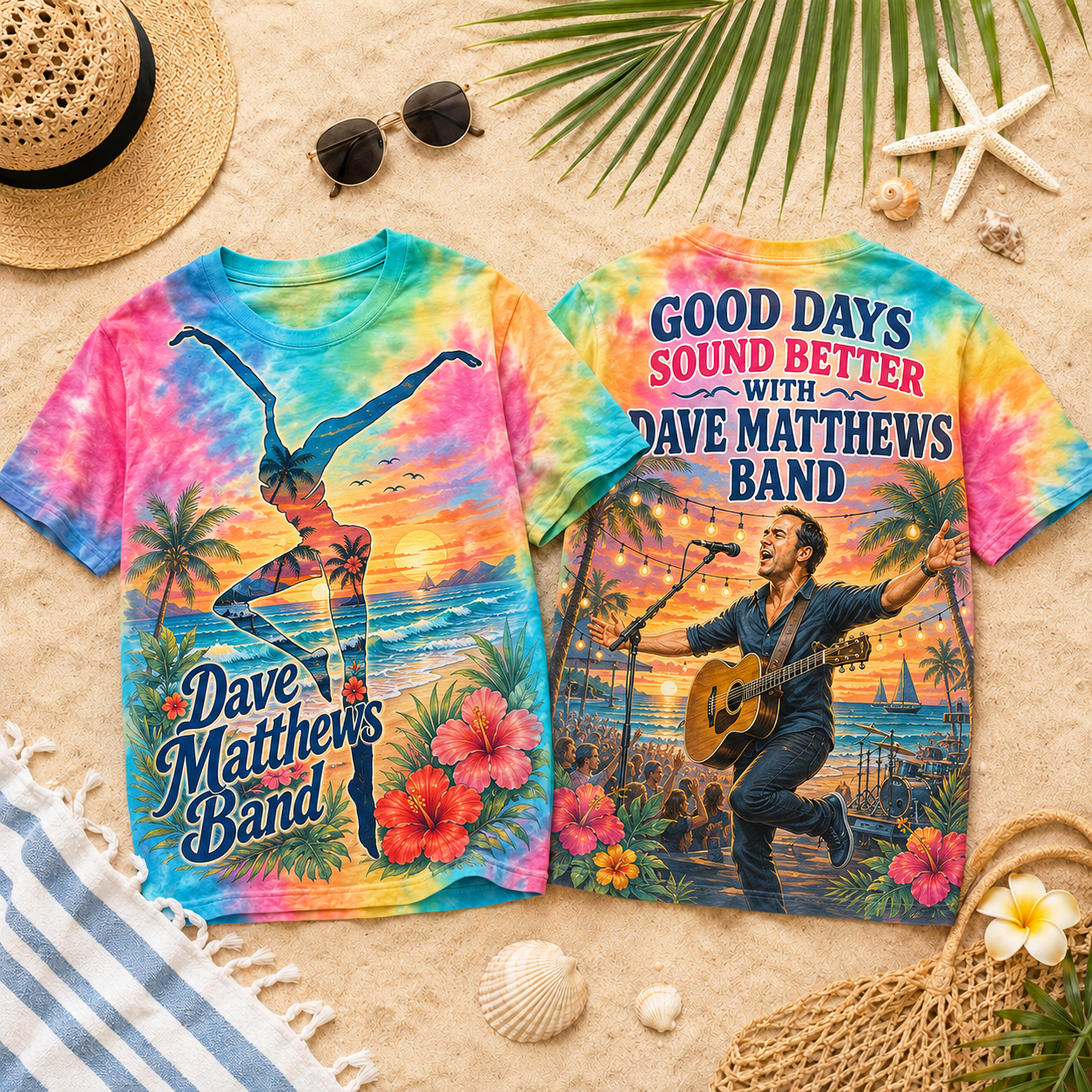 Dave Matthews Band Good Days Summer Vibes All-Over Print T-Shirt