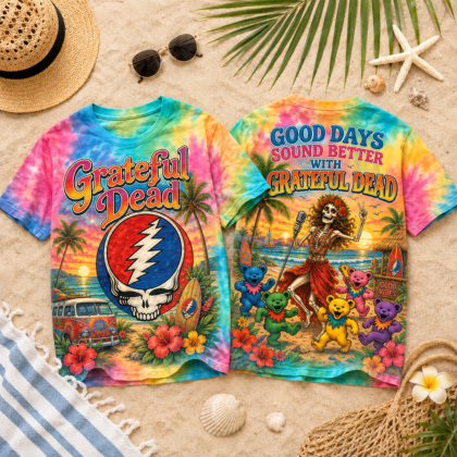 Grateful Dead Good Days Summer Vibes 3D All-Over Print T-Shirt