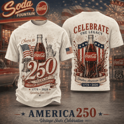 Coca Cola 250th Celebration Vintage 3D T-Shirt