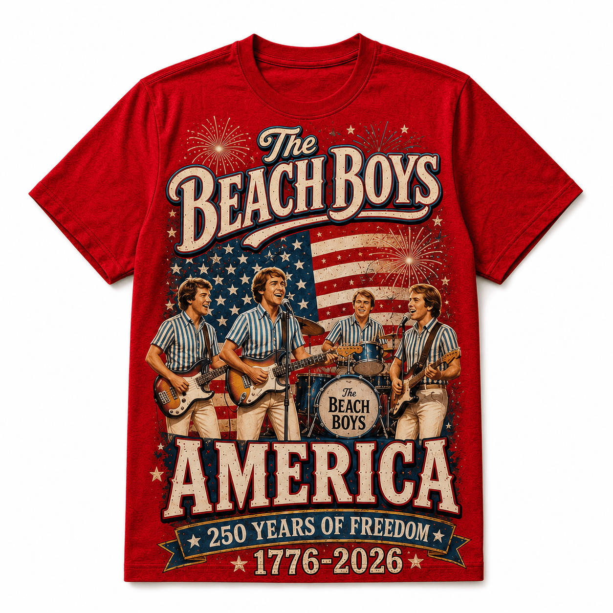 America 250 Years of Freedom Tribute T-Shirt - Premium Polyester Cotton Blend - Image 3
