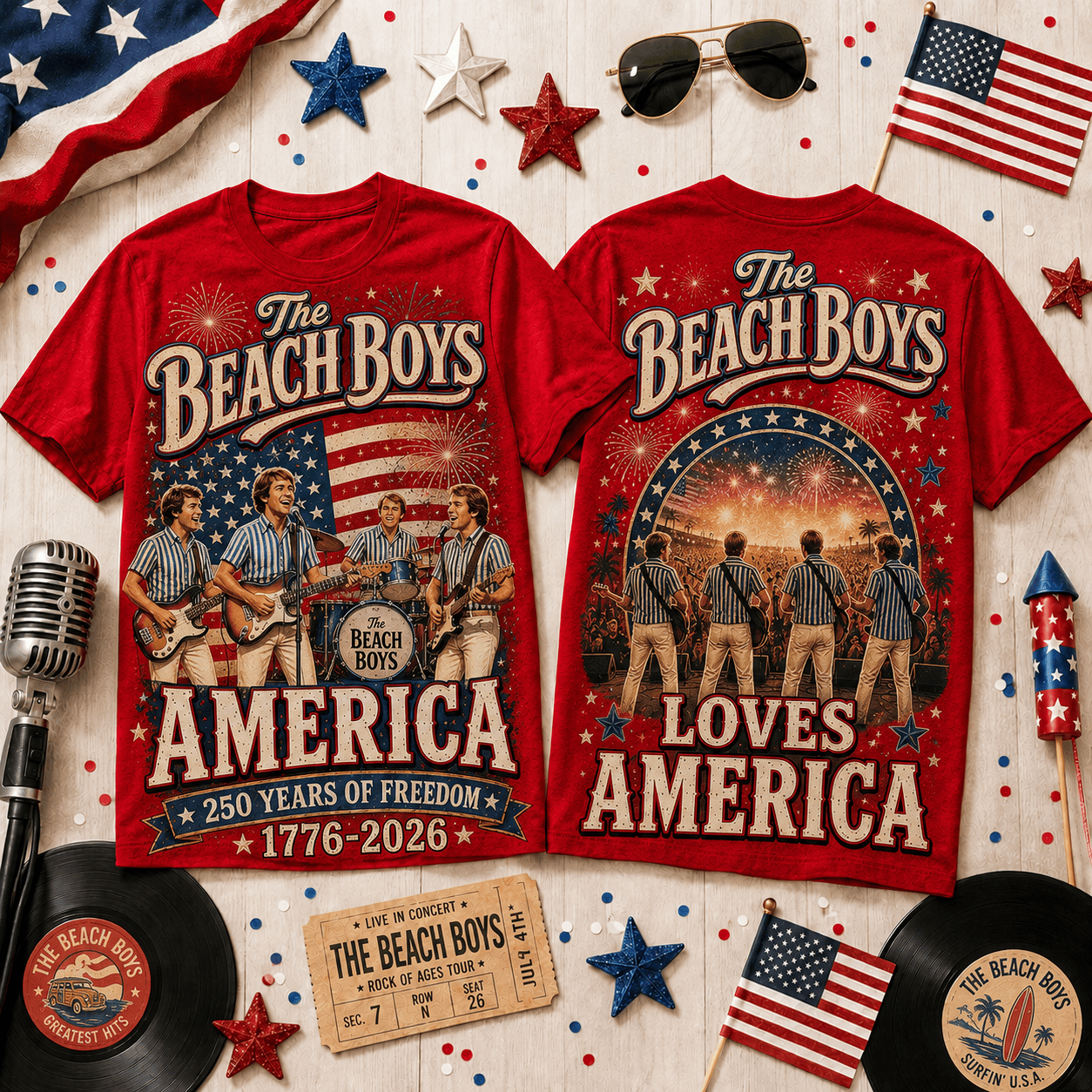 America 250 Years of Freedom Tribute T-Shirt - Premium Polyester Cotton Blend