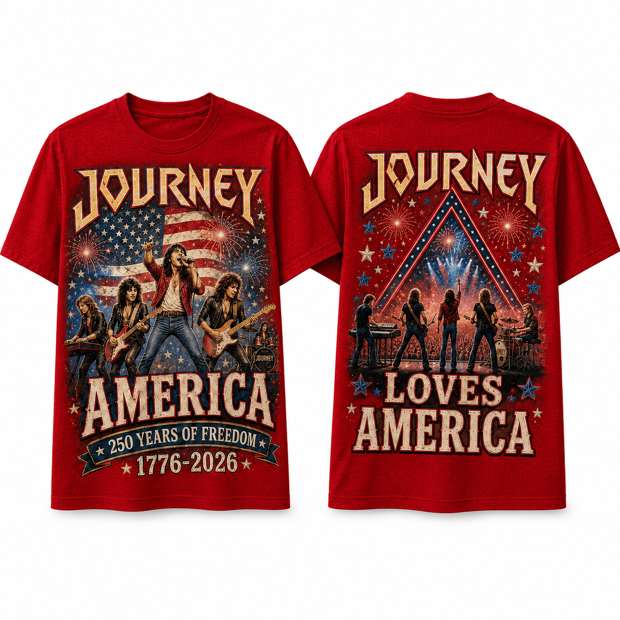 JNY America 250 Years of Freedom Tribute T-Shirt, Polyester-Cotton Blend, Unisex - Image 2