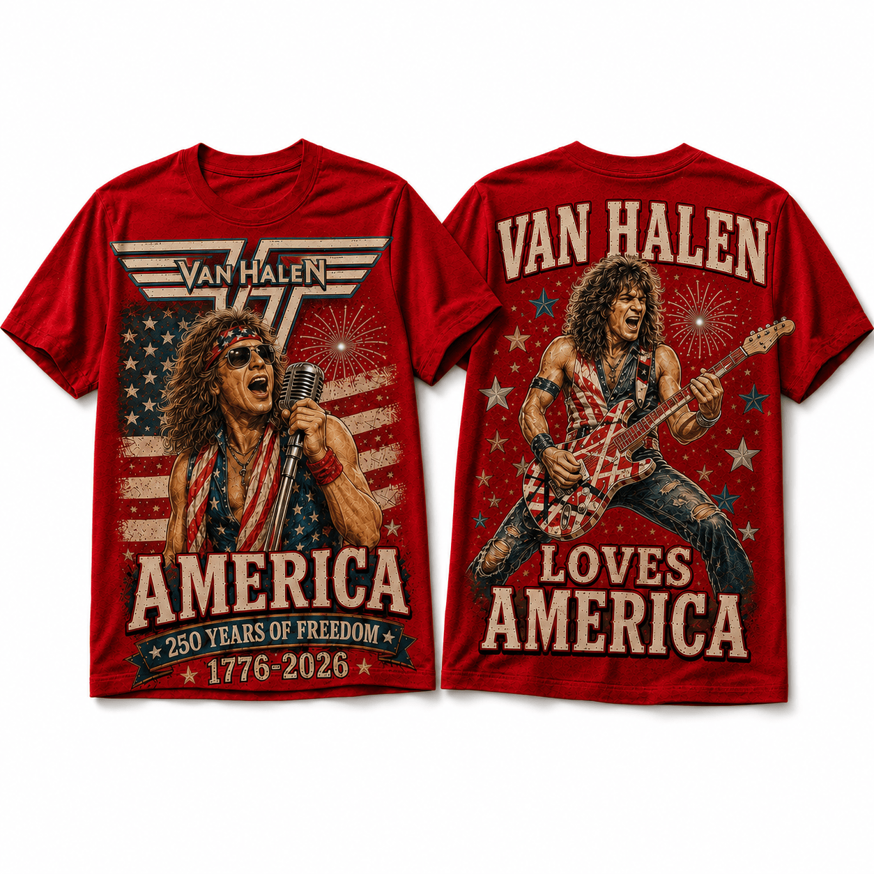 Van Halen VHL America 250 Years of Freedom Tribute T-Shirt - Image 2