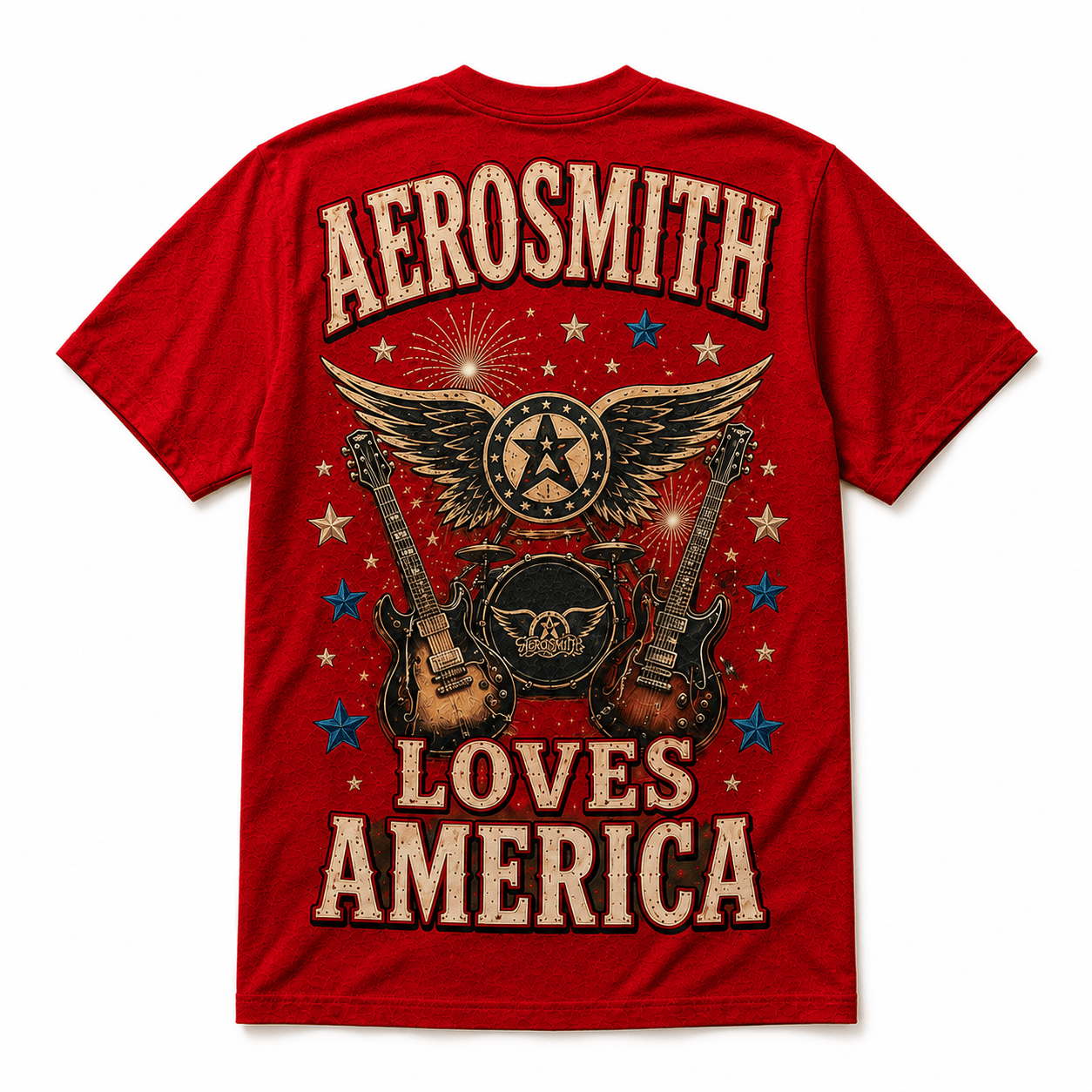 AER America 250 Years of Freedom Tribute T-Shirt - All-Over Print, Polyester-Cotton Blend - Image 4