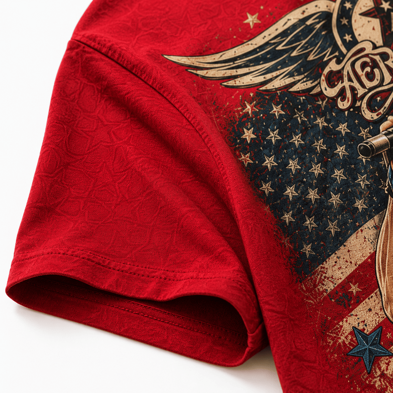 AER America 250 Years of Freedom Tribute T-Shirt - All-Over Print, Polyester-Cotton Blend - Image 7