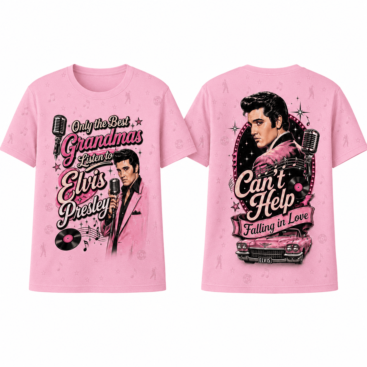 Elvis Presley Retro Music All-Over Print T-Shirt - Image 2