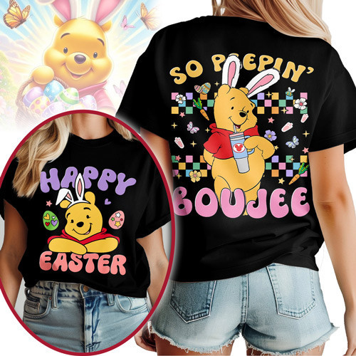 Pooh Easter Day 3D All Over Print T-Shirt - Image 2