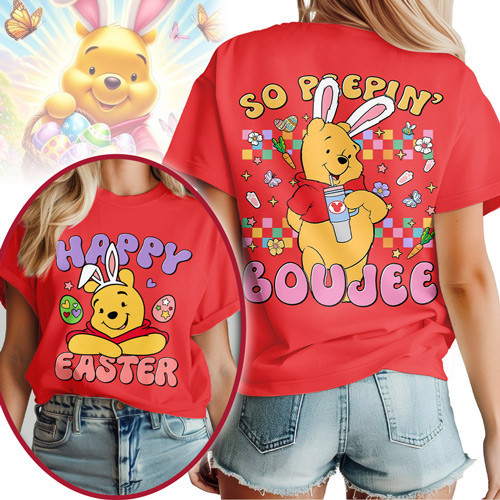 Pooh Easter Day 3D All Over Print T-Shirt - Image 4