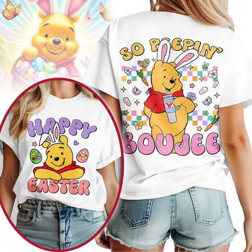 Pooh Easter Day 3D All Over Print T-Shirt