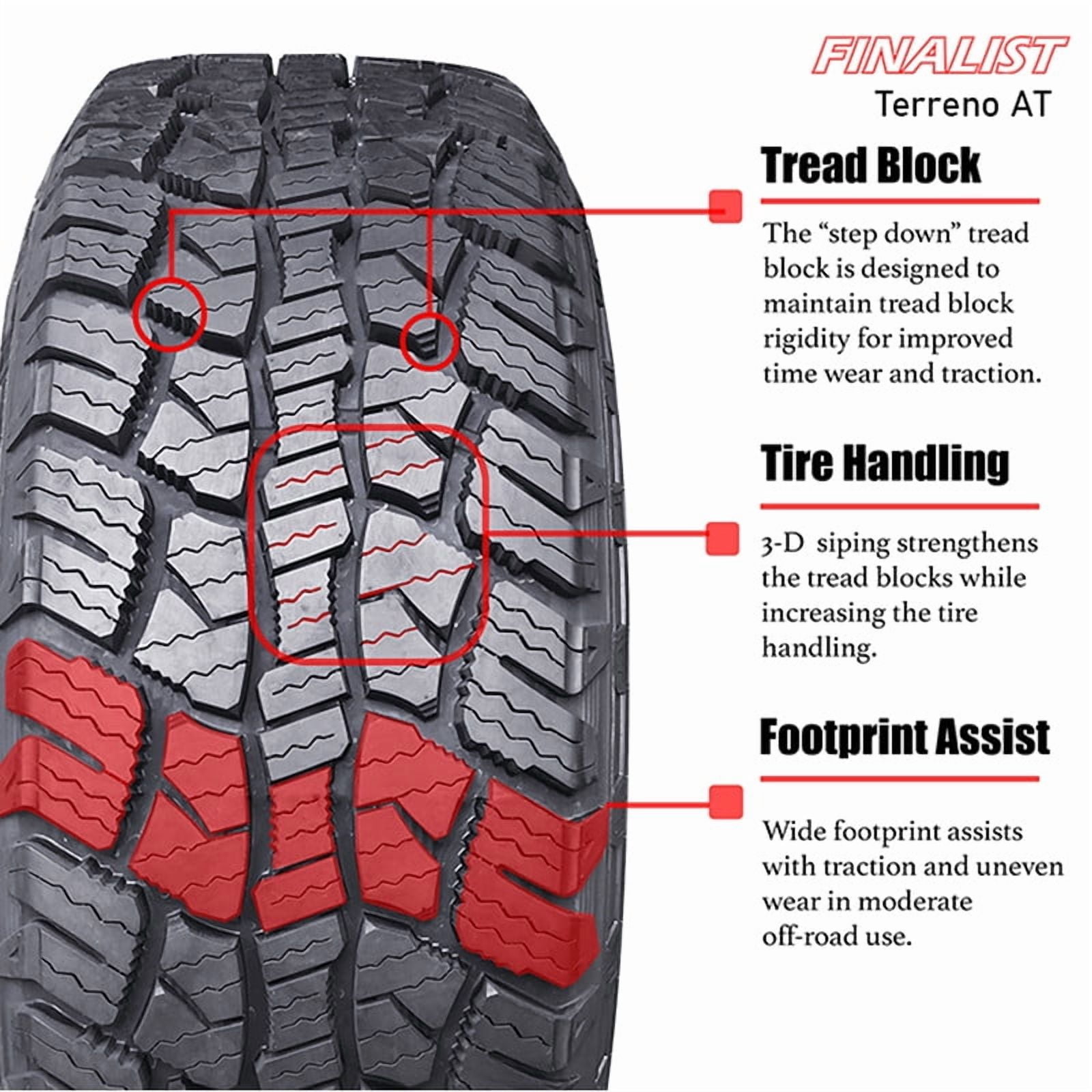 Finalist Terreno A/T 275/65R18 116T SUV All Season All Terrain AT Tire 275/65/18 (Tire Only) - Image 2