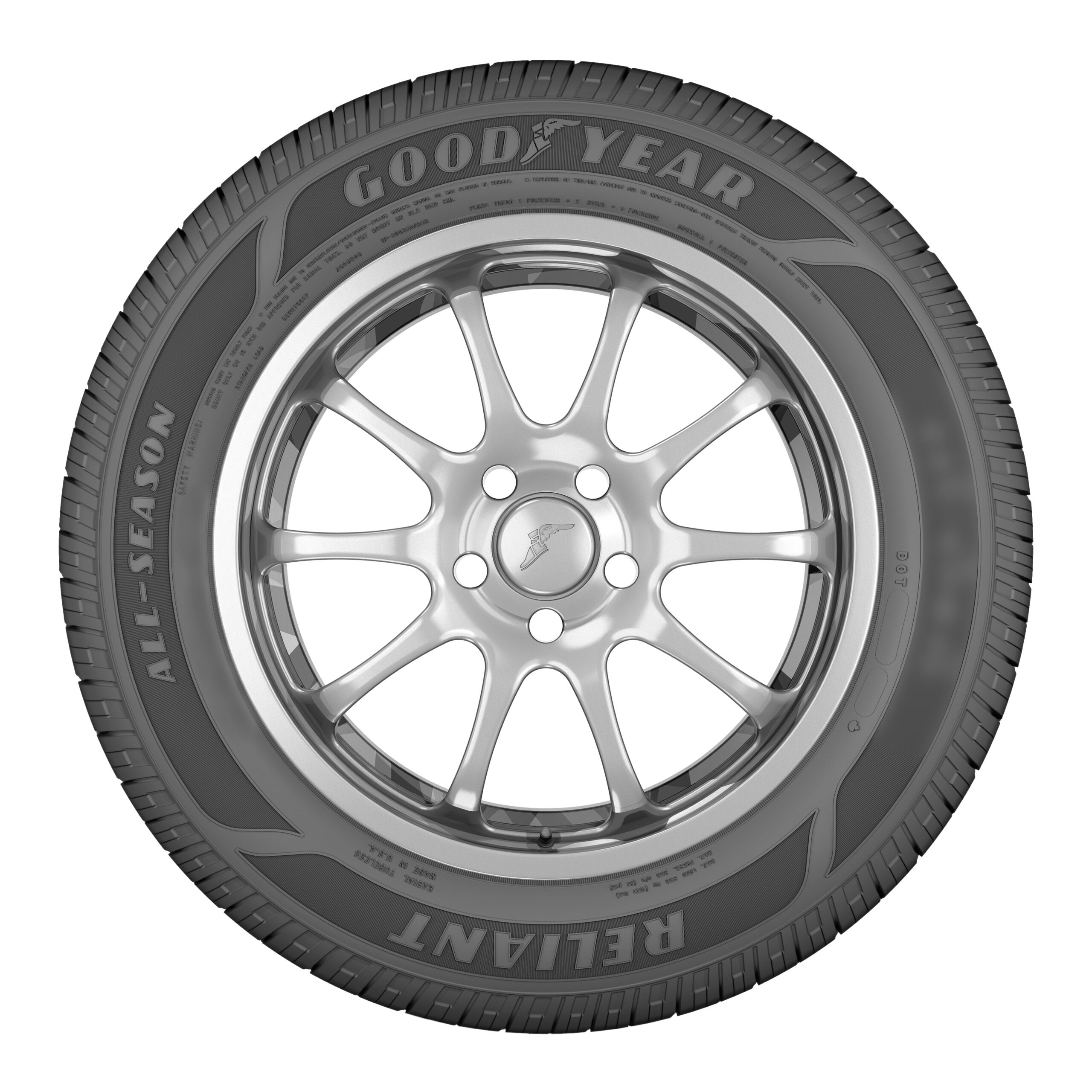 Goodyear Reliant All-Season 215/55R17 94V All-Season Tire Fits: 2011-15 Chevrolet Cruze Eco, 2012-14 Toyota Camry Hybrid XLE - Image 3