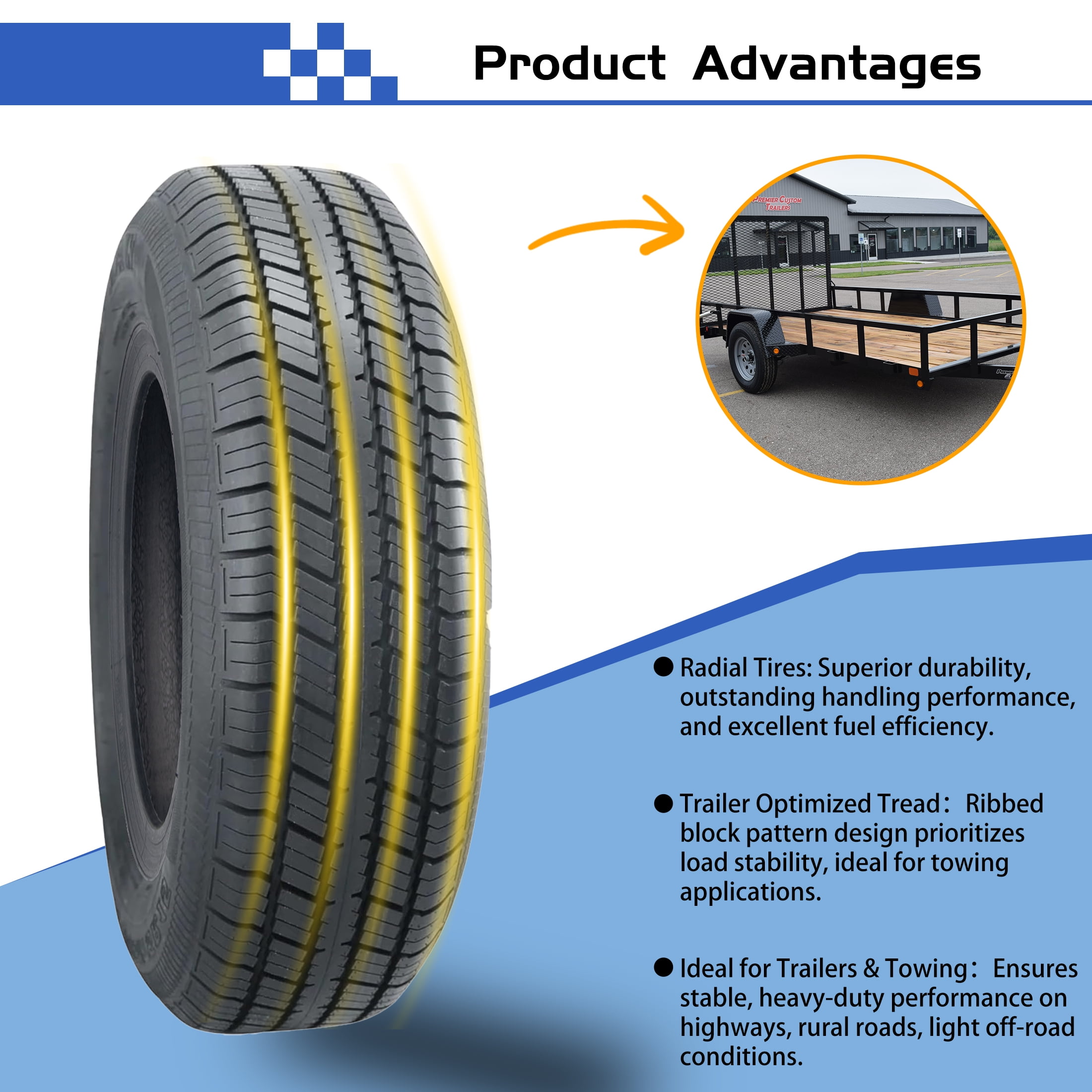 Hi-Run WR089 ST205/75R15 8PR 107/102L D Trailer Tire - Image 3