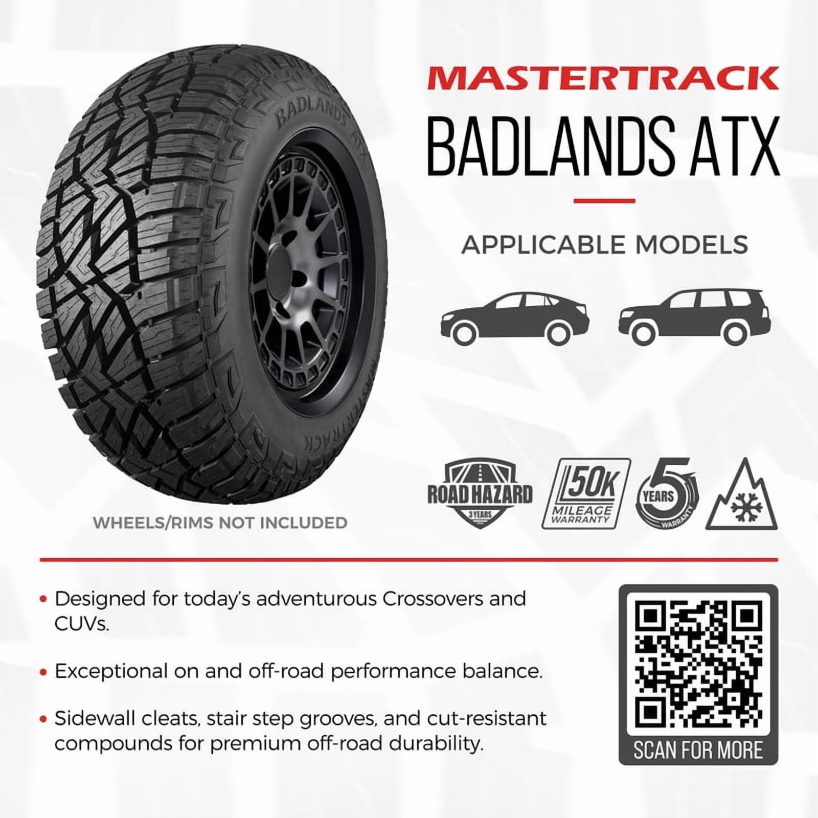 Mastertrack Badlands ATX 225/60R18 100H All Terrain SUV/CUV Tire - Image 3