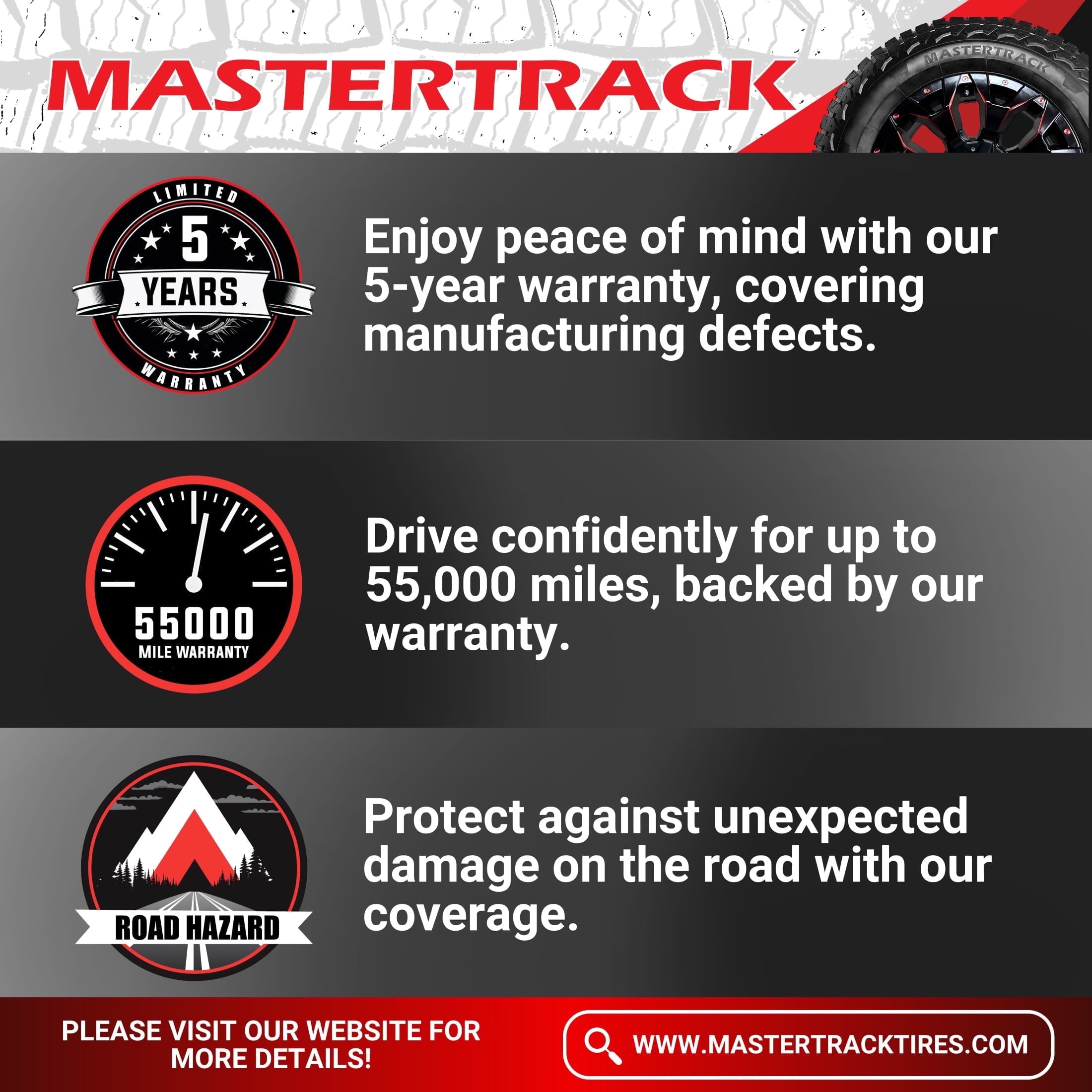 Mastertrack M-TRAC CUV All Season 235/65R16 103H Crossover CUV/SUV Tire 235/65/16(Tire Only) - Image 5