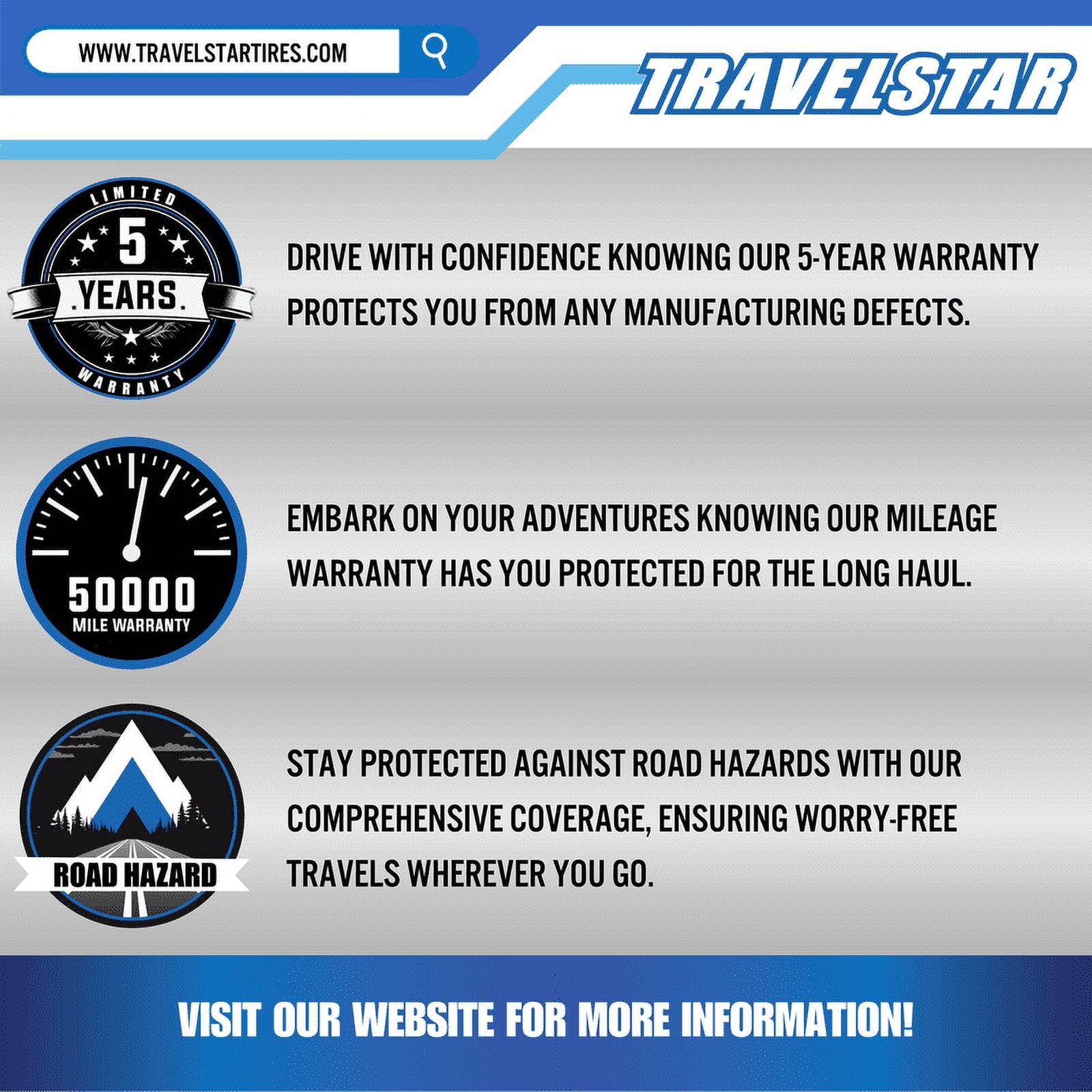 Travelstar EcoPath A/T All Terrain All Season 275/65R18 116T SUV Tire 275/65/18(Tire Only) - Image 5